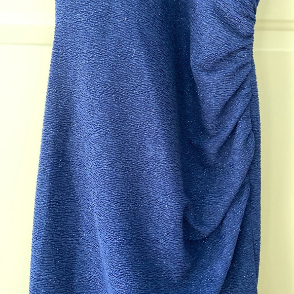ELIZA J BLUE SPARKLY DRESS. PRE-OWNED. SIZE 4. - Picture 2 of 11